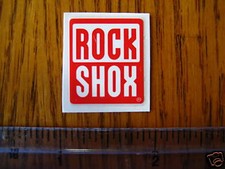 1" SMALL ROCK SHOX Red Mountain Bike Bikes Fork Shox MTB Frame C STICKER DECAL