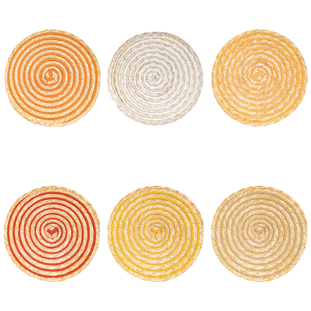 Tovaglietta tonda con trama a spirale Spiral Sunset
