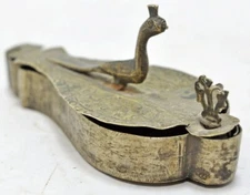 Antique Brass Kum Kum Powder Tika Box Original Old Hand Crafted Engraved