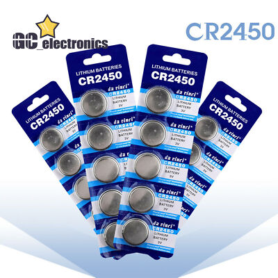 5Pcs CR2450 3.0V Button Cell Coin Battery Electronic Watch Key Remote NEW A3GS