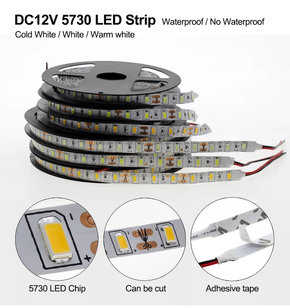 5630 12V 300Leds SMD Waterproof Led Strip Lights Lamp Ultra Bright