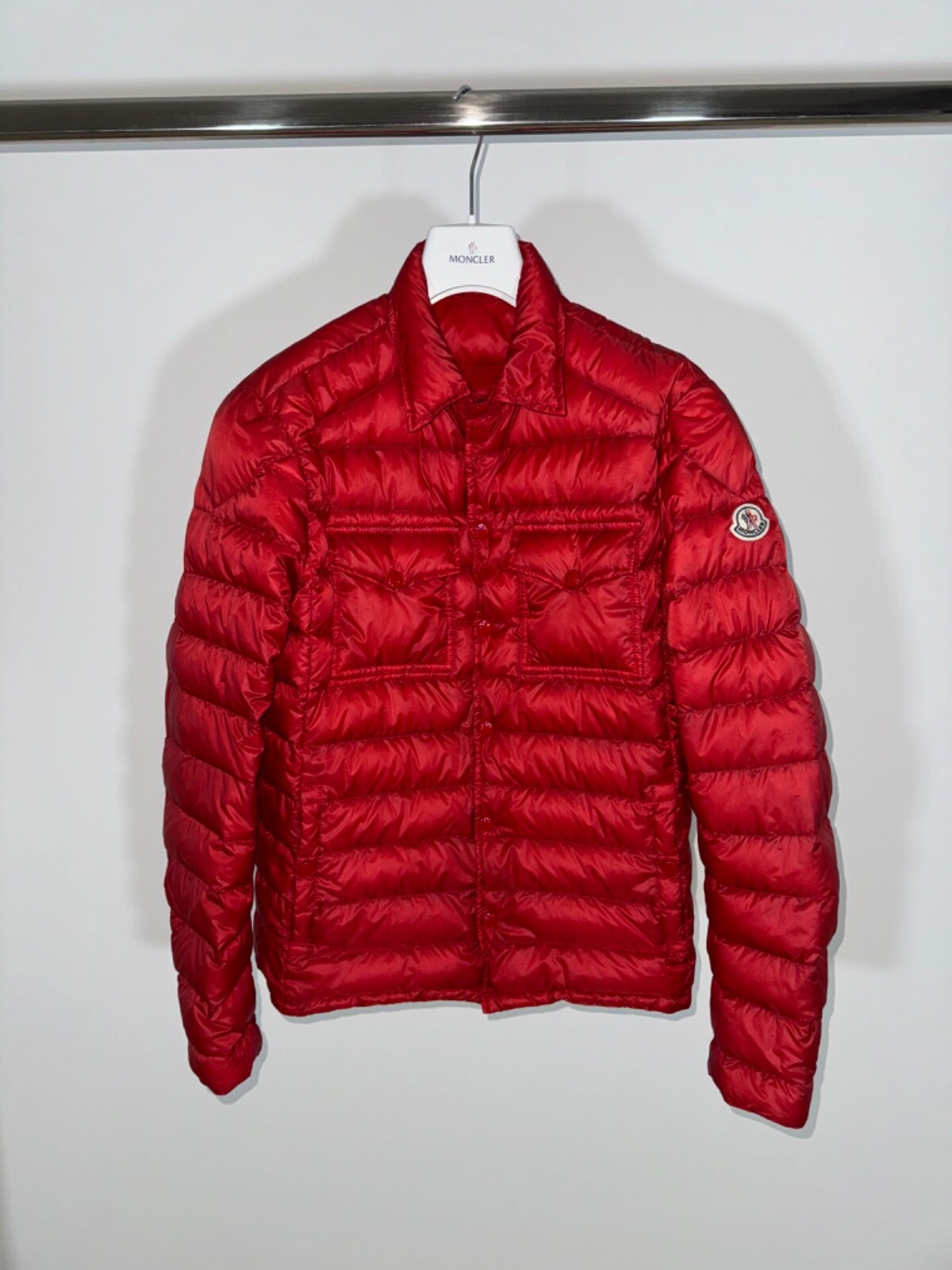 Moncler Gregoire red jacket in size 2 (S)