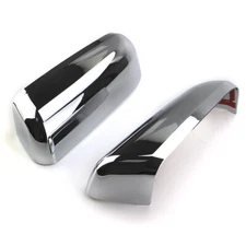 2 Top Half Silver Chrome Mirror Covers Fits 09-14 Ford F-150 Pickup 2Door 4Door