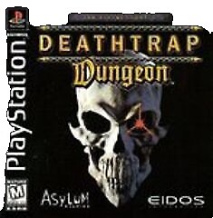 Deathtrap Dungeon Sony Playstation PS1 Complete Black Label Manual
