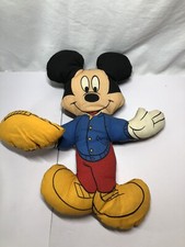 Vintage Disney Mickey Mouse Walt Disney Stuffed Plush Toy 12" With Football