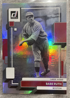  2022 Donruss Babe Ruth Variation /94 SSP Red Sox Yankees Short Print Refractor