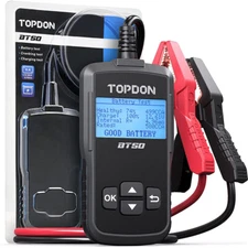TOPDON 12V Car Battery Cranking Charging Tester 100-2000CCA Battery Analyzer 