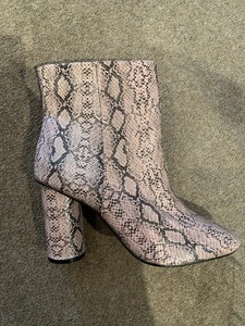 beige snakeskin boots
