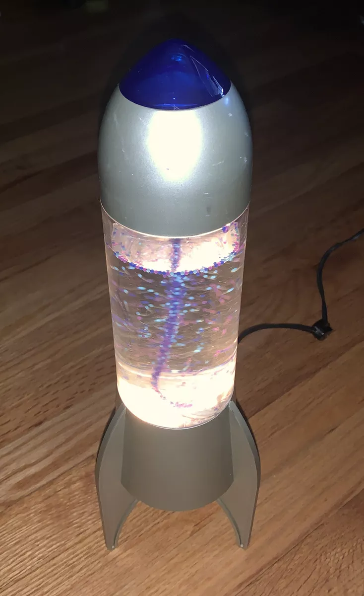 Vintage Ken Art KENART Light Tornado Hurricane Rocket Lamp Working Silver Blue