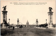 Perspective Des Invalides et Pont Alexandre III, Paris, France Postcard