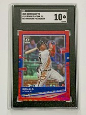 2020 Donruss Optic #169 Ronald Acuna Jr. SGC 10 Gem Mint Red Pandora Prizm /79