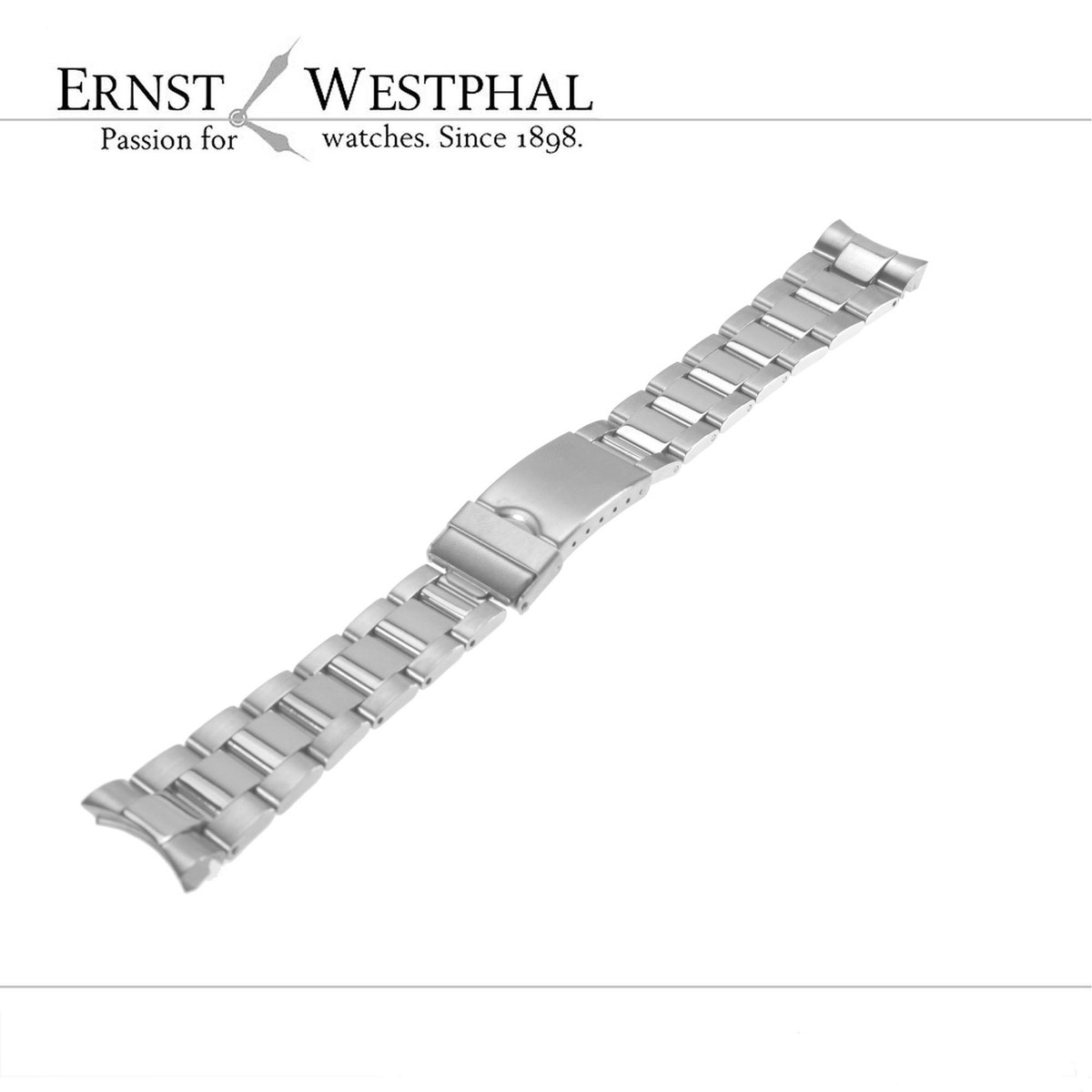 Steel bracelet with solid end links for Rolex models with non-drilled lugs