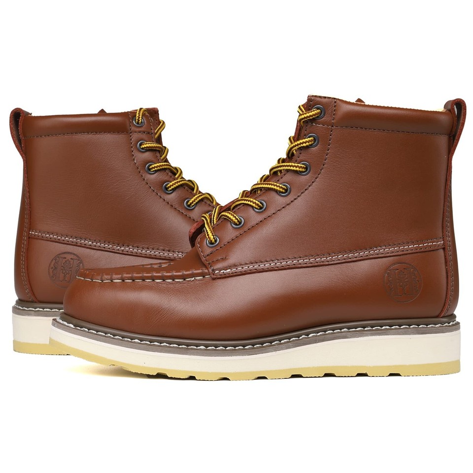Soft Toe Mens Work Boots Leather Non-Slip Stylish Boots 84994/86994 | eBay