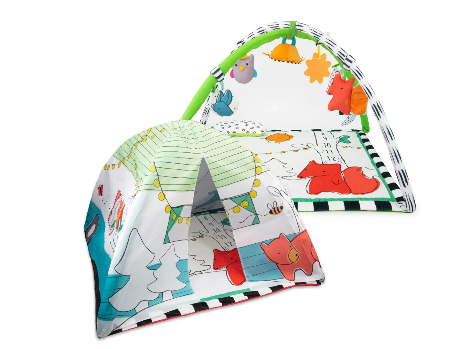 Sassy Baby Gone Campin' Woodland Sensory Baby Play Gym W/ Canopy ~ FAST SHIP