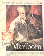 Marlboro Advertisements The Better the Makin's the Better the Smoke 14 x 10 in