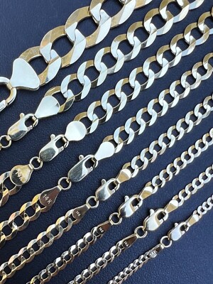 Men Men\'s 12mm Silver 14K Gold Plated Stainless Steel Miami Cuban Chain Necklaces main image 1