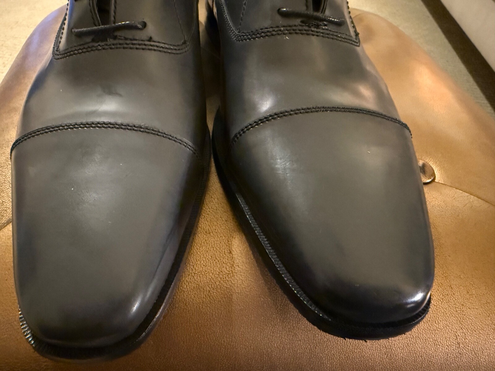 SAOLA scarpe uomo zilli grigie pelle patten speciale taglia 43 o 10US