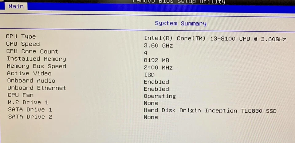 Lenovo V530S-07ICB SFF i3-8100 @3.60GHz 8GB RAM - 240GB SSD - WIN10 (OFFERS OK) - Image 2 of 4