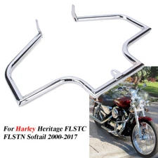 Engine Guard Crash Bar Highway For Harley Heritage FLSTC Softail Fat Boy FLSTF