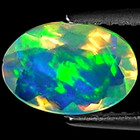 1.14 Ct Natural Ethiopian Faceted Opal Gemstone Multi Color Oval Faceted Cut — photo 4
