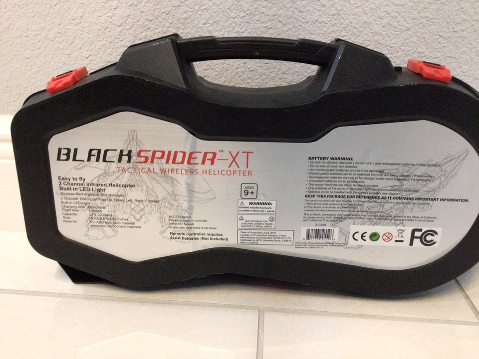 Helicóptero interior inalámbrico táctico Black Spider XT plateado nuevo en caja Foto 3 de 3