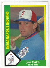 1990 CMC Indianapolis Indians (Triple-A Montreal Expos) Jose Castro