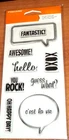 CLEAR ACRYLIC FISKAR STAMPS  SAY WHAT ~ AWESOME!,
