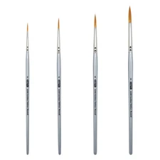 AS-28 Golden Taklon Synthetic Rounds Brush Set 4 pcs