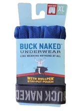 Duluth Trading Company Buck Naked Bullpen Boxer Briefs Dark Cobalt XL