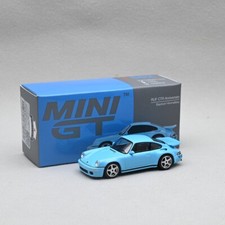 Mini GT 1:64 RUF CTR Anniversary Bayrisch Himmelblau LHD Diecast Model Car-