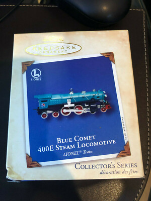 NEW  Hallmark Ornament 2002 Lionel Trains Blue Comet 400E Steam Locomotive