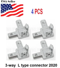 4Pcs  3Way L Type Corner Angle Bracket for 2020 Aluminum Extrusion