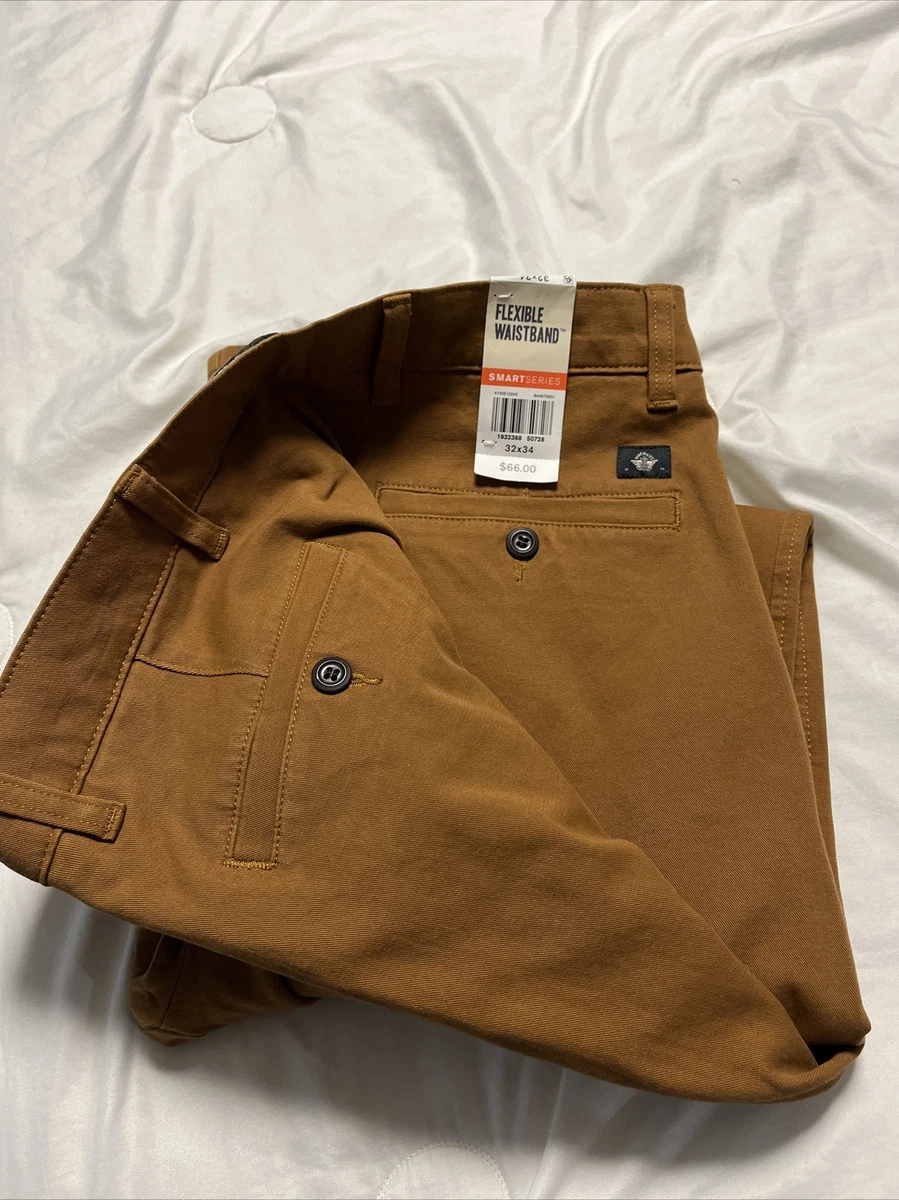 DOCKERS Ultimate Chino Slim Fit Smart 360 Flex Men's Dark Ginger Pants  32x34 NWT