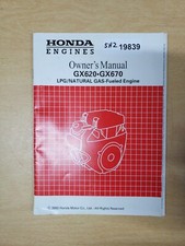Honda Gx620 Gx670 Lp Natural Gas Engine Owners Manual Honda Gx620 Gx670 Lp Natural Gas Engine Owners Manual
