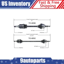 Fits 2003-2008 Toyota Corolla Automatic 2005 2006 2007 2PC Front CV Axle Shaft