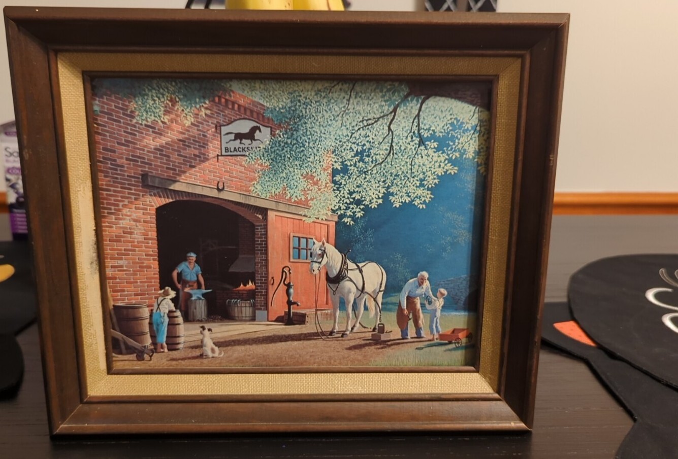 Print Smithy Blacksmith Paul Detlefsen Print 8 x 10 Horse Art Wagon