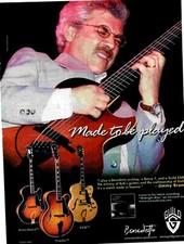 PPOT2  11X8 ADVERT/PICTURE - JIMMY BRUNO BENDETTO ARCHTOP GUILD GUITAR