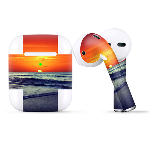 Apple Airpods October Sunset on Beach 
