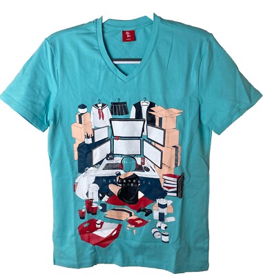 Bibi Sama Anime Hiki Komori  T-Shirt V Neck Women's Size Small NWOT!