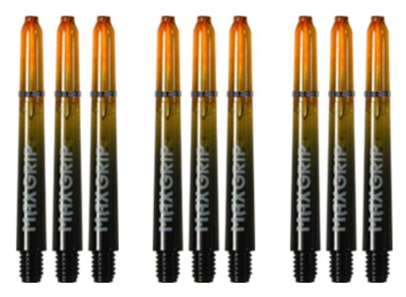 3 Sets XQMax Max Grip Gradient Midi Dart Schäfte - Versand mit Sendungsverfolgung - Orange