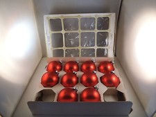 Vintage Lot of 10 Mercury Glass Christmas Ornaments Made in USA Red Noelle