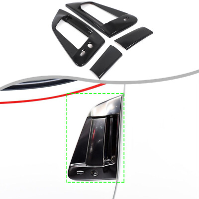 Glossy Black Exterior Side Door Handle Cover Trim For Nissan 370Z