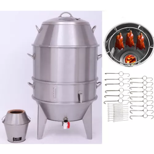 Stainless Steel Charcoal Roast Duck Oven Chicken Commercial Equipment Cooker New