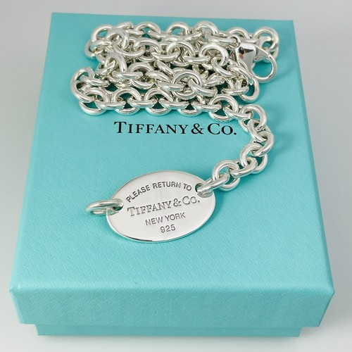 Oval Tag Necklace Choker 