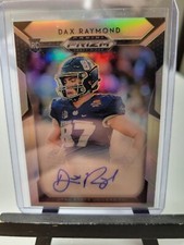 Dax Raymond Rookie Auto Silver 2019 Panini Prizm Draft Football