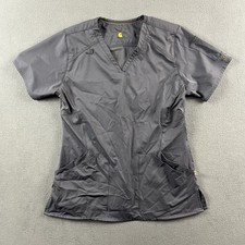 Carhartt Force Shirt Womens Small Gray Scrub Top Short Sleeve Workwear