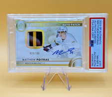 2023-24 SP Authentic Hockey #177 Matthew Poitras /100 Future Watch Auto Patch RC