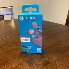 JLab Go Pop+ True Wireless  Bluetooth Earbuds with Charging Case, Mauve