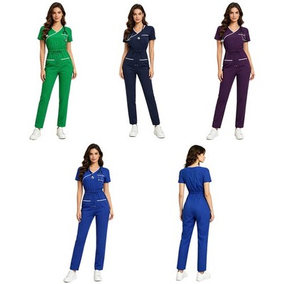 Frauen Arbeitsoverall Anzug Outfit Mit Taschen Gesamt Medizinisch Overalls Arzt