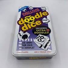 Doodle Dice Deluxe Game Jax 2005 Extra Doodles - Tin